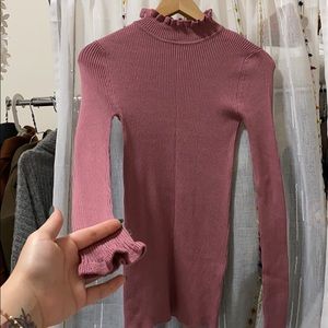 nwot charlotte russe turtleneck fall mauve sweater